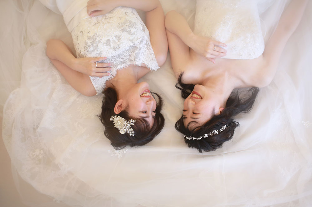 ソロ婚撮影友達との写真