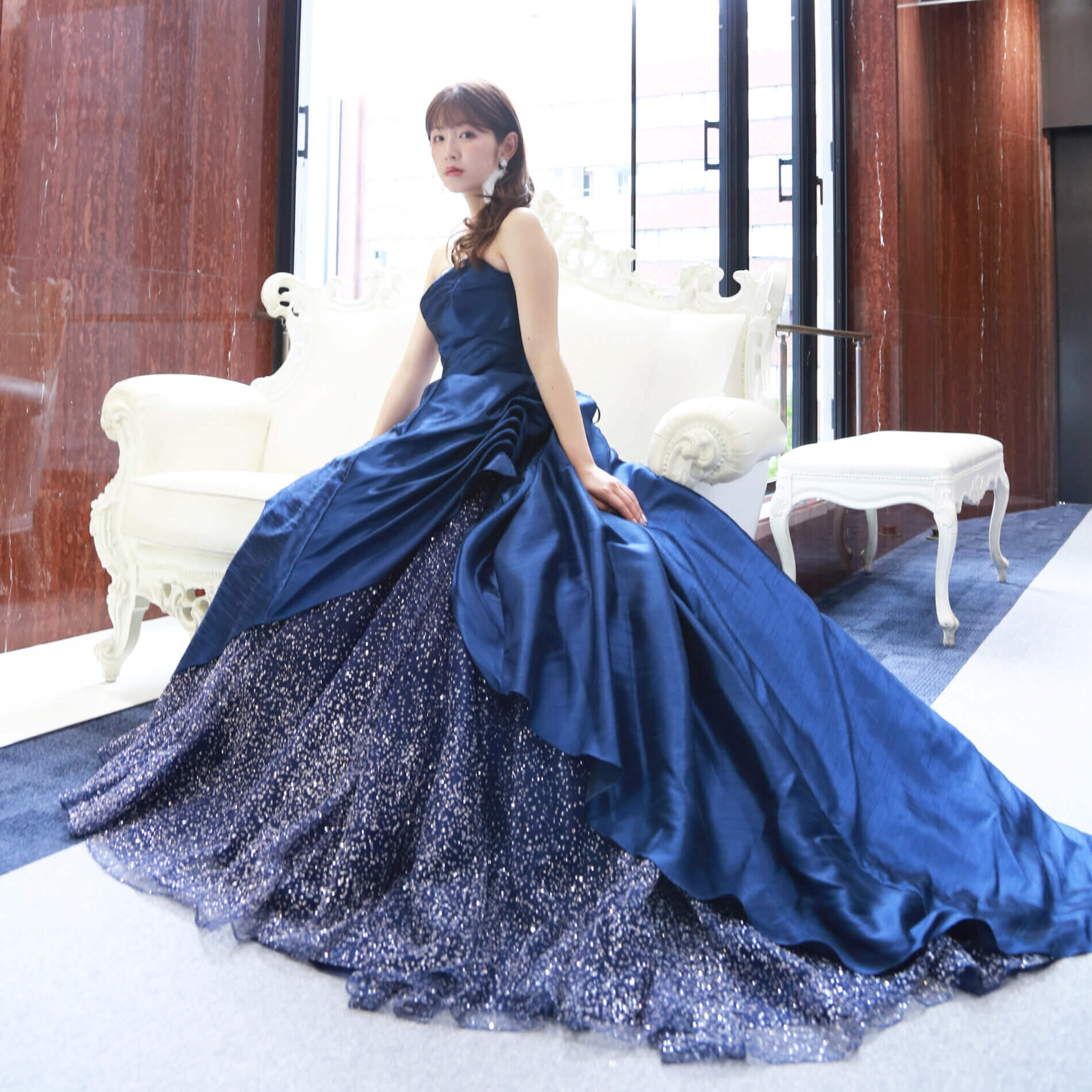 Color Dress – navy –